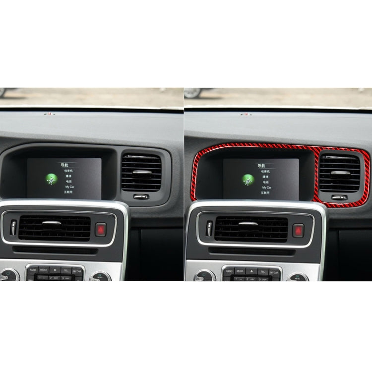 Carbon Fibre Decorative Navigation Frame Stickers for Volvo V60 (2010-2017) - Left Hand Drive