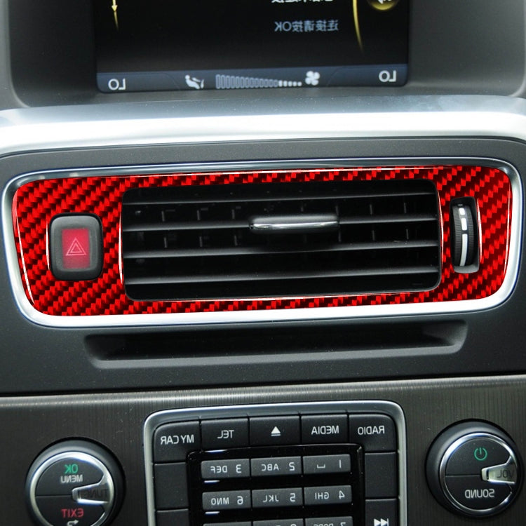 Stylish Carbon Fibre Decorative Sticker for Volvo V60 / S60 Central Control Air Outlet (2010-2017)