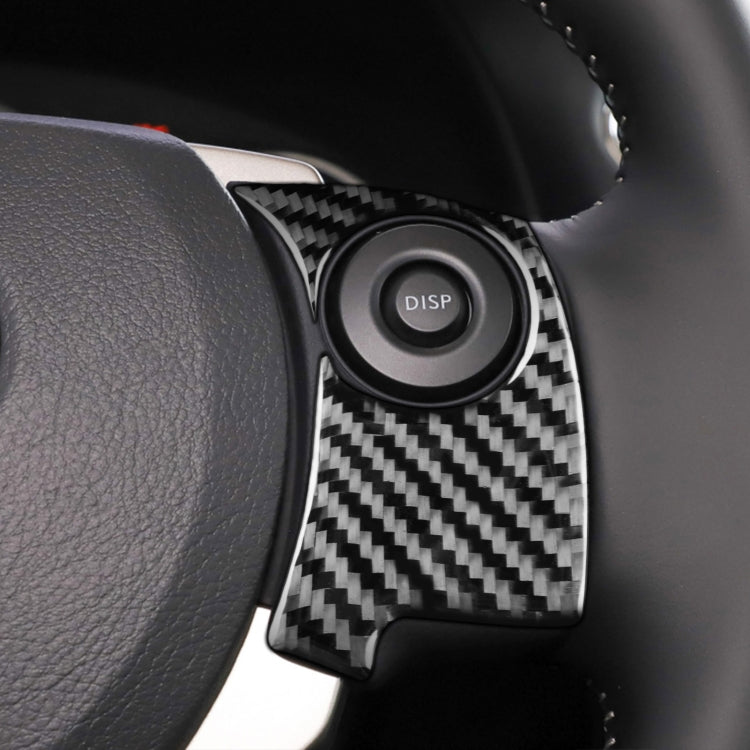 Lexus CT 2011-2017 Carbon Fibre Steering Wheel Button Accent Stickers - Left & Right Drive