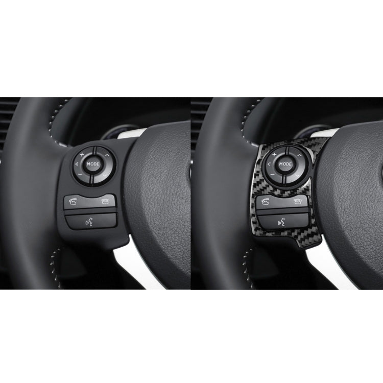 Lexus CT 2011-2017 Carbon Fibre Steering Wheel Button Accent Stickers - Left & Right Drive