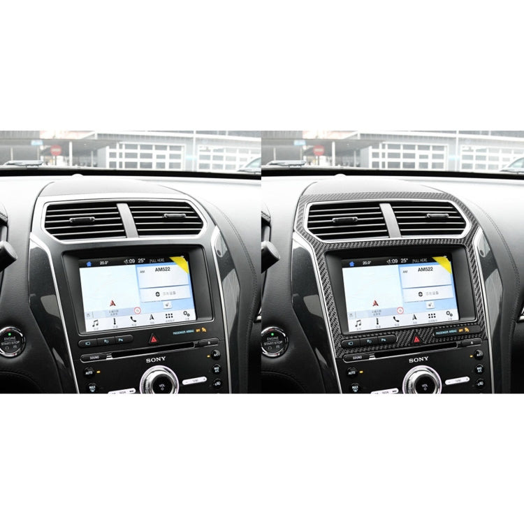 Carbon Fibre Decorative Navigation Panel Sticker for Ford Explorer 2016-2019, Left-Hand Drive