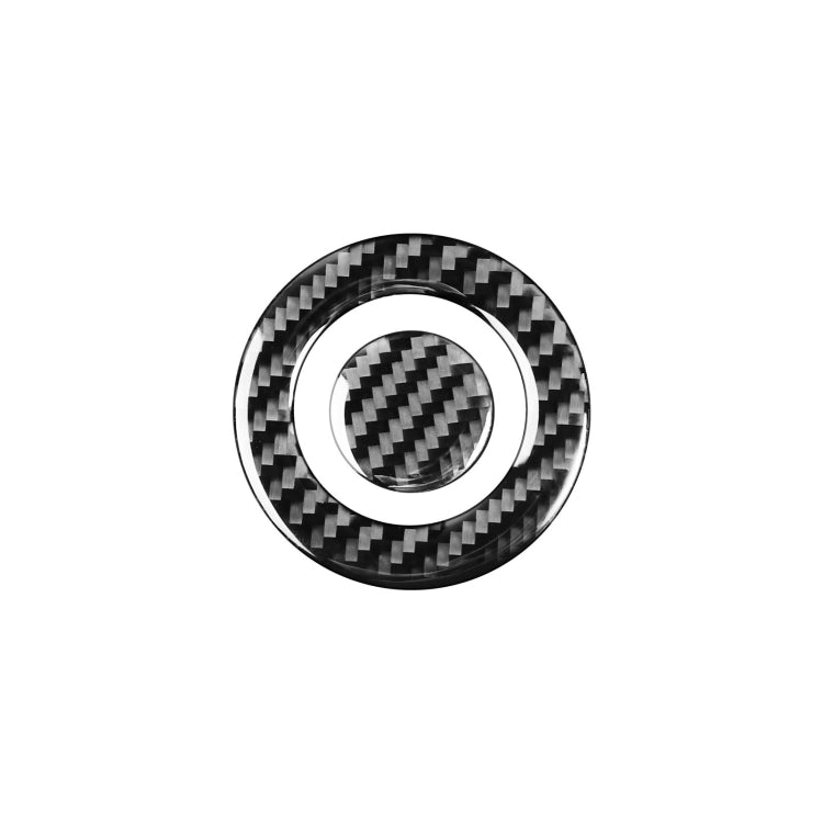Carbon Fibre One-Touch Start Button Decorative Sticker for Ford Explorer 2013-2019, Left Hand Drive