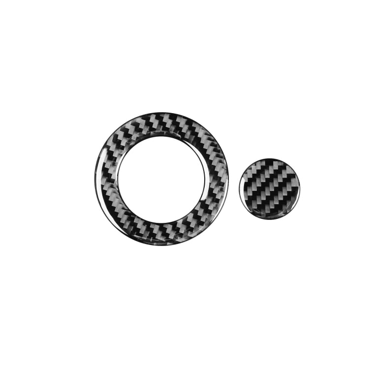 Carbon Fibre One-Touch Start Button Decorative Sticker for Ford Explorer 2013-2019, Left Hand Drive