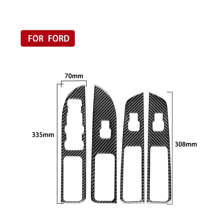 Sleek Carbon Fibre Window Lift Panel Trim for Ford Explorer 2013-2019, Left-Hand Drive
