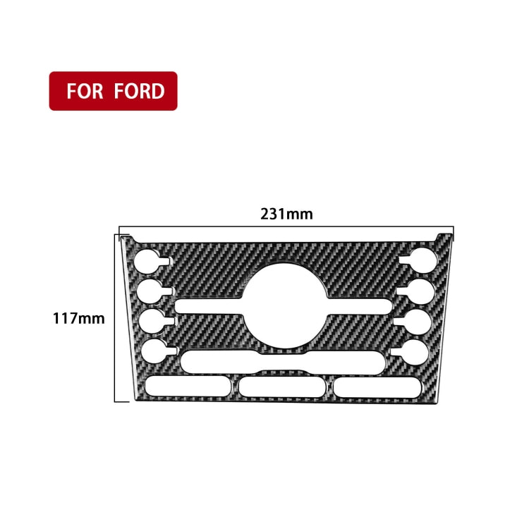 Carbon Fibre Air Conditioning Panel Trim Sticker for 2016-2019 Ford Explorer, Left-Hand Drive
