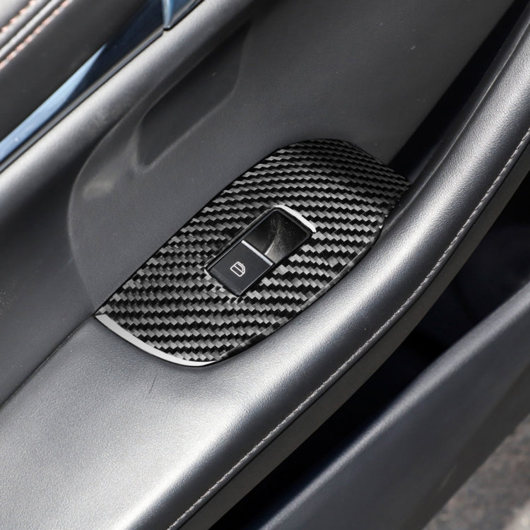 Carbon Fibre 7-in-1 Window Lift Panel Decorative Stickers for 2020 Mazda 3 Axela (Right Drive)