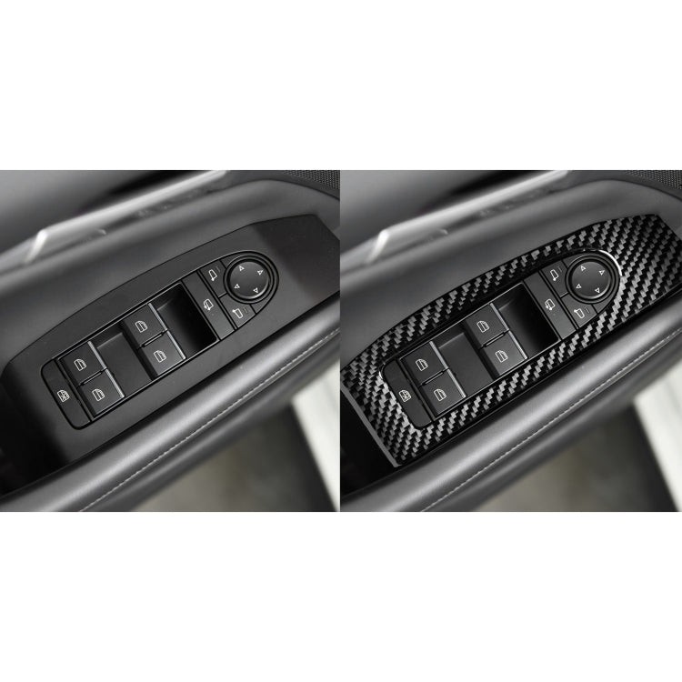 7-in-1 Carbon Fibre Window Control Trim Stickers for 2020 Mazda 3 Axela, Left-Hand Drive