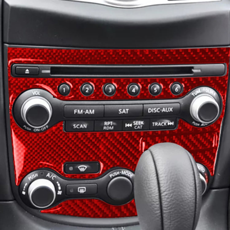 Carbon Fibre 3-in-1 Air Conditioning Adjustment Panel Sticker for Nissan 370Z / Z34 (2009-) - Left & Right Drive Universal Fit