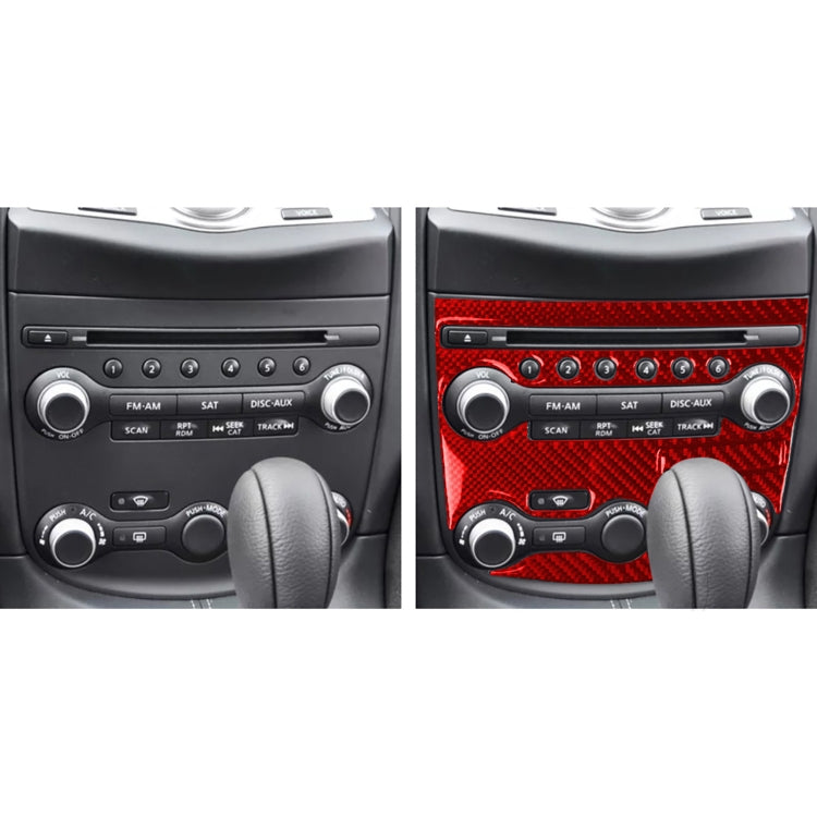 Carbon Fibre 3-in-1 Air Conditioning Adjustment Panel Sticker for Nissan 370Z / Z34 (2009-) - Left & Right Drive Universal Fit