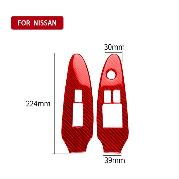 Dual-Function Carbon Fibre Window Lift Panel Decor for Nissan 370Z / Z34 (2009 Onwards) - Right Drive Low-Spec