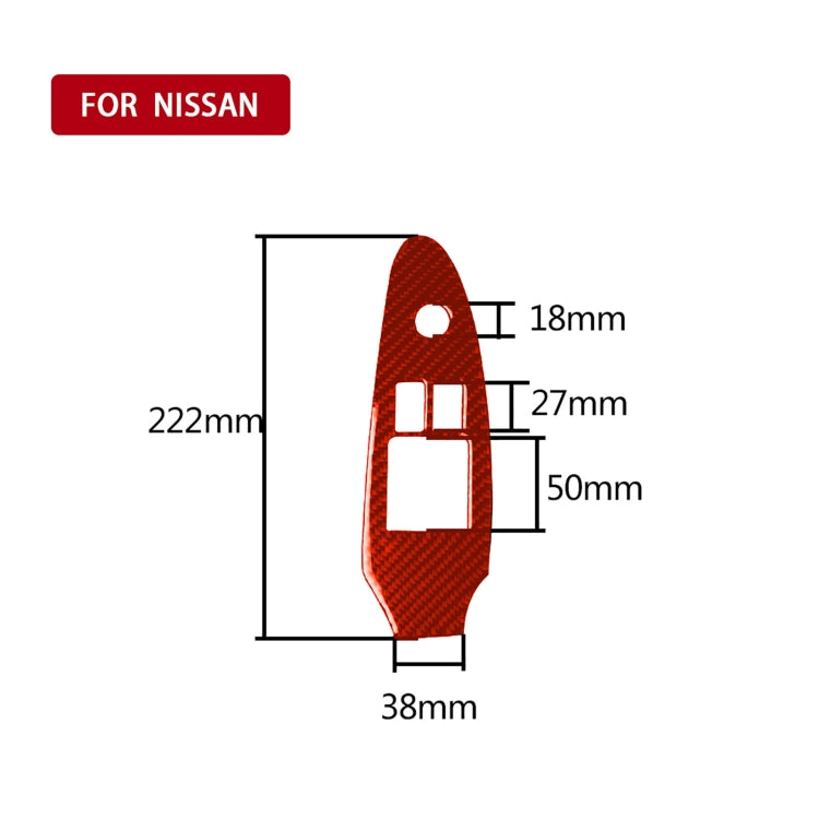 Nissan 370Z / Z34 Carbon Fibre Door Lift Control Decorative Trim - Left Drive, 2009-On