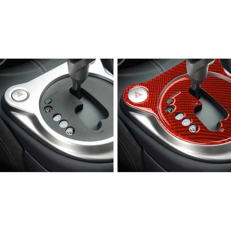 Carbon Fibre 2-in-1 Gear Shift Transmission Panel Sticker for Nissan 370Z / Z34 (2009-On) - Left Drive Decor