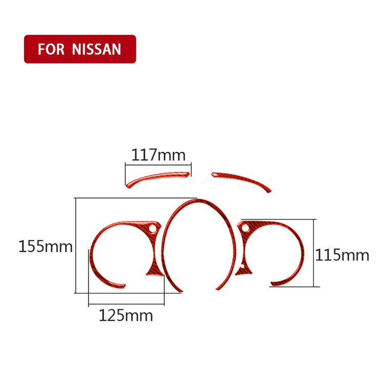 Carbon Fibre 5-in-1 Speed Dashboard Trim Sticker for Nissan 370Z / Z34 (2009 Onwards) - Universal Fit for Left and Right Drive