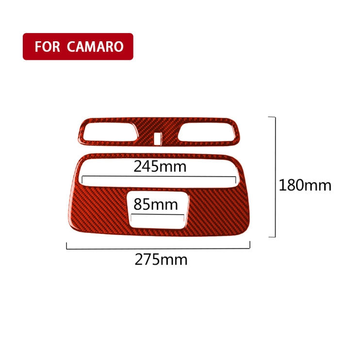 Carbon Fibre Dome Light Panel Decorative Sticker for 2016 Chevrolet Camaro - Universal Left and Right Drive