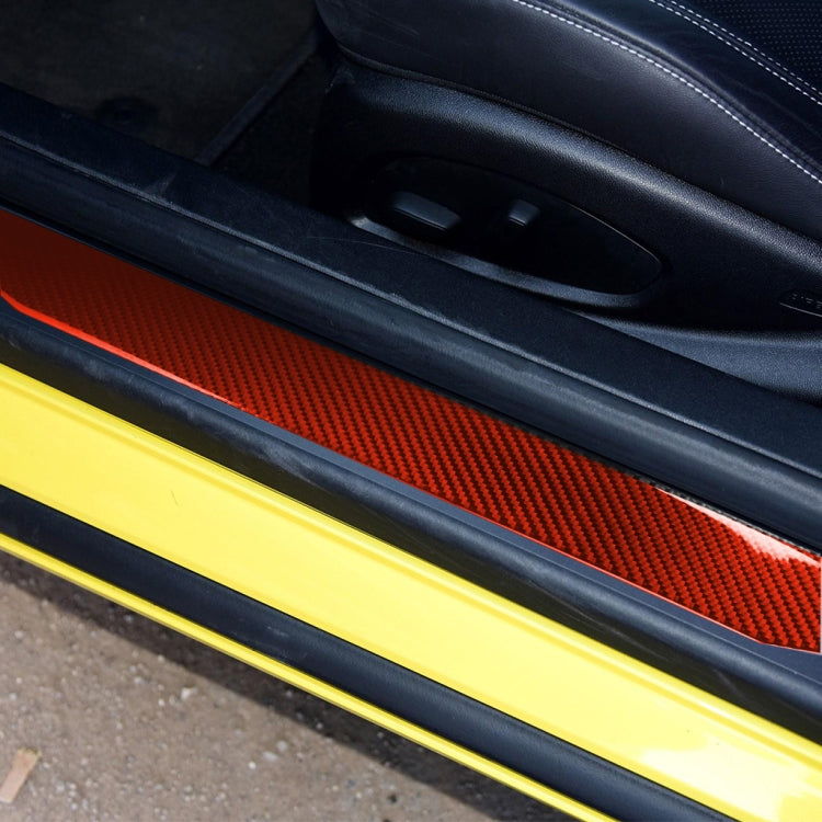 Carbon Fibre Welcome Pedal Decorative Sticker for Chevrolet Camaro 2017-2019, Universal Fit for Left and Right Drive