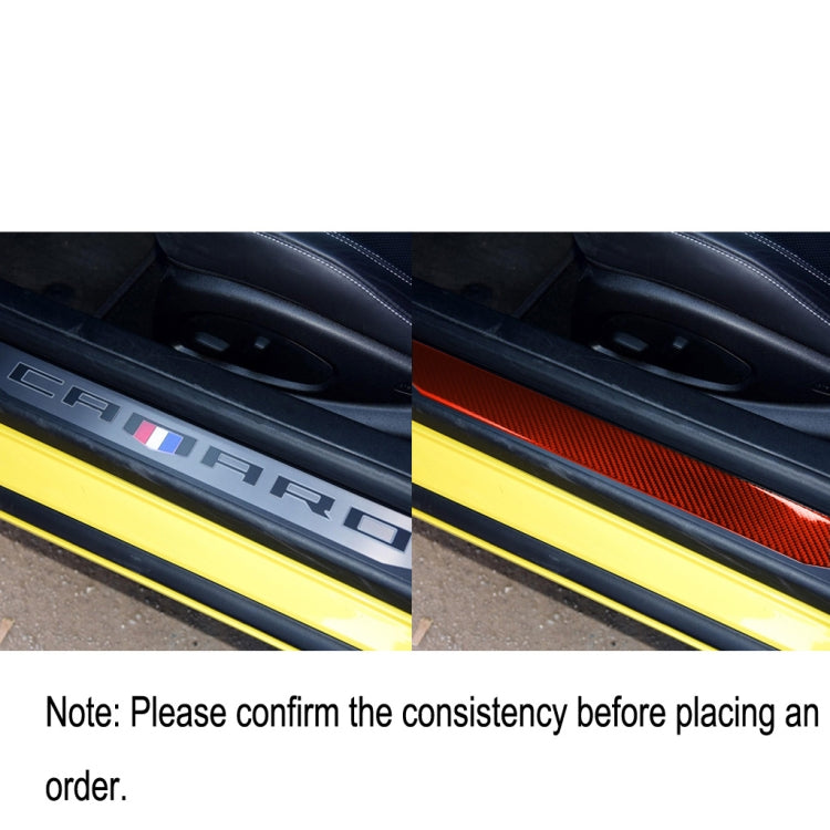 Carbon Fibre Welcome Pedal Decorative Sticker for Chevrolet Camaro 2017-2019, Universal Fit for Left and Right Drive