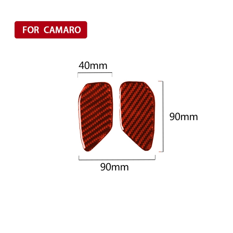 Carbon Fibre Interior Door Bowl Accent Sticker for Chevrolet Camaro 2017-2019, Universal for Left and Right Drive