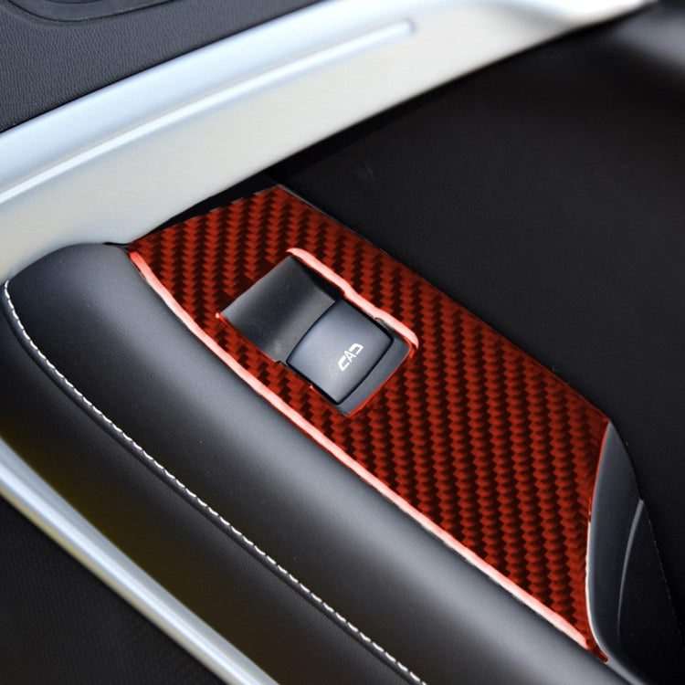 Carbon Fibre Window Lift Panel Trim Sticker for Chevrolet Camaro 2017-2019, Left-Hand Drive