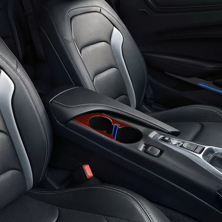 Carbon Fibre Cup Holder Trim Sticker for 2017-2019 Chevrolet Camaro (Left-Hand Drive)