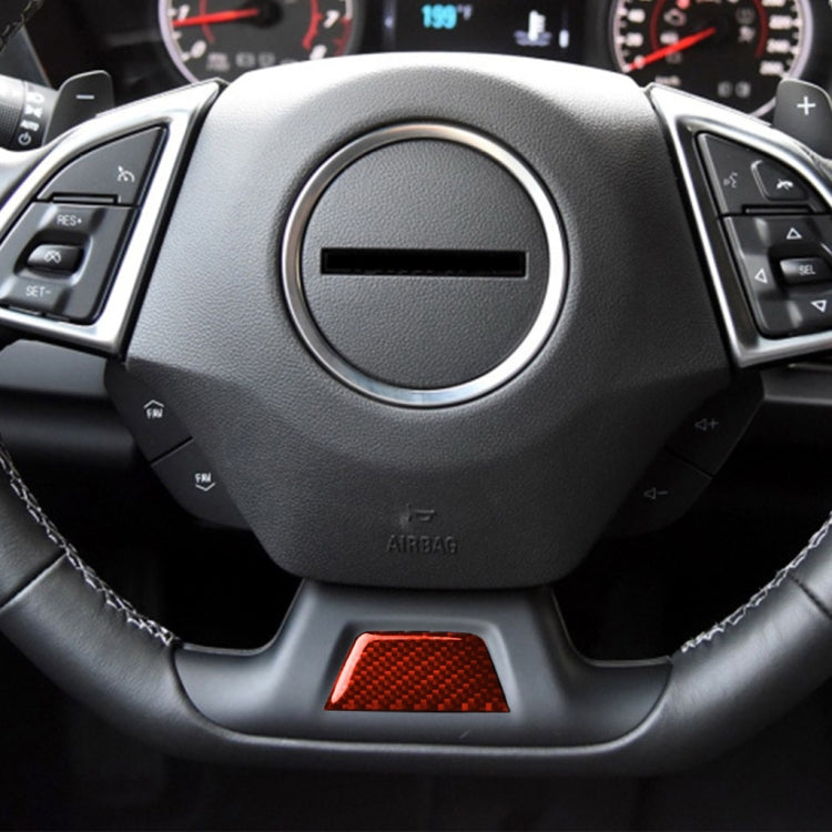 Carbon Fibre Decorative Sticker for Chevrolet Camaro Steering Wheel (2017-2019) - Left & Right Drive