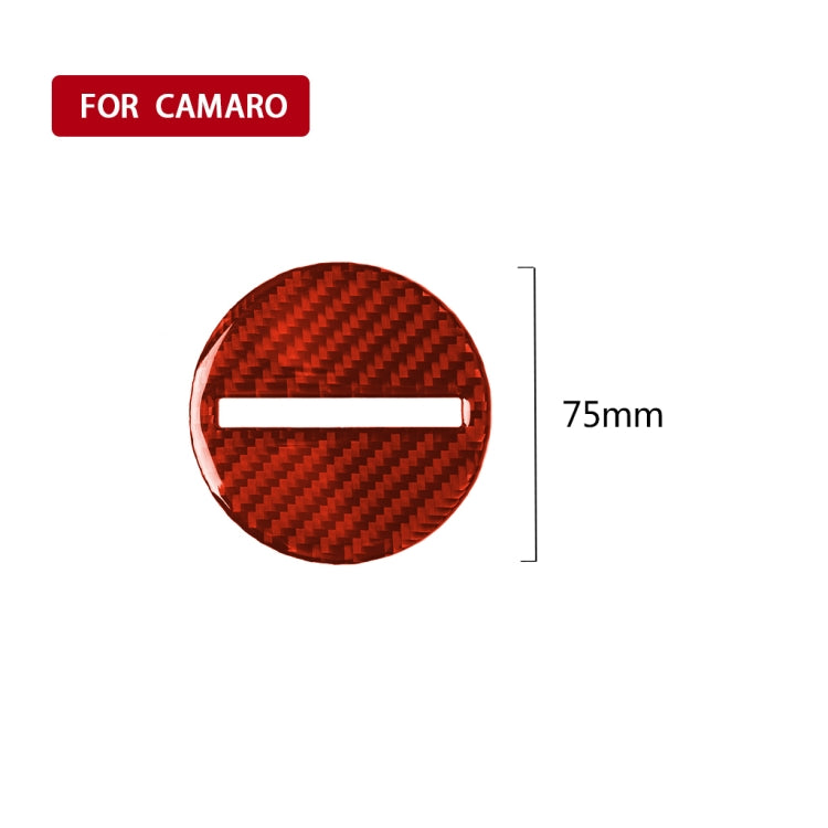 Carbon Fibre Steering Wheel Emblem Decor Sticker for Chevrolet Camaro (2017-2019) - Universal Fit for Left and Right Drive