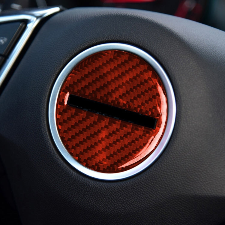 Carbon Fibre Steering Wheel Emblem Decor Sticker for Chevrolet Camaro (2017-2019) - Universal Fit for Left and Right Drive