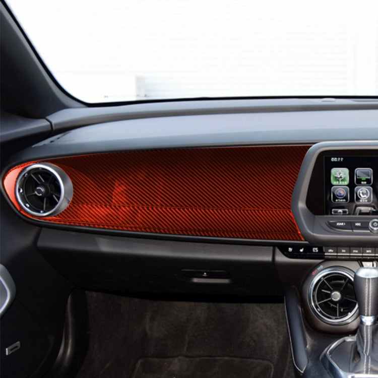 Carbon Fibre Decorative Sticker for Chevrolet Camaro 2017-2019 Front Centre Control Panel (Right Drive)