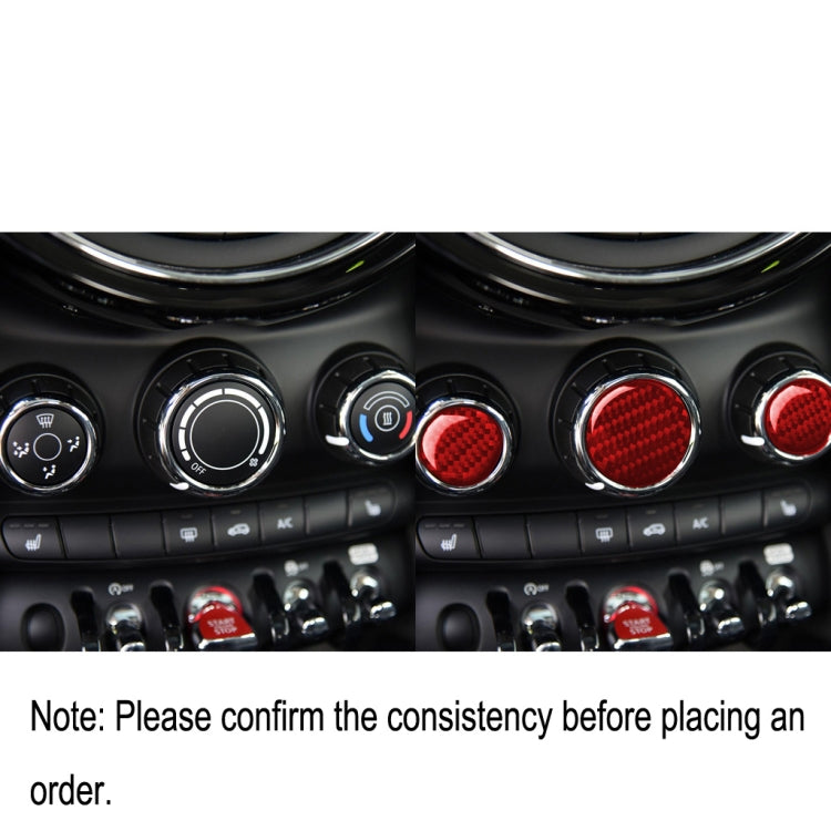 Carbon Fibre Multimedia Knob Decorative Sticker for BMW Mini F55 F56 F60 - Universal Fit for Left and Right Drive