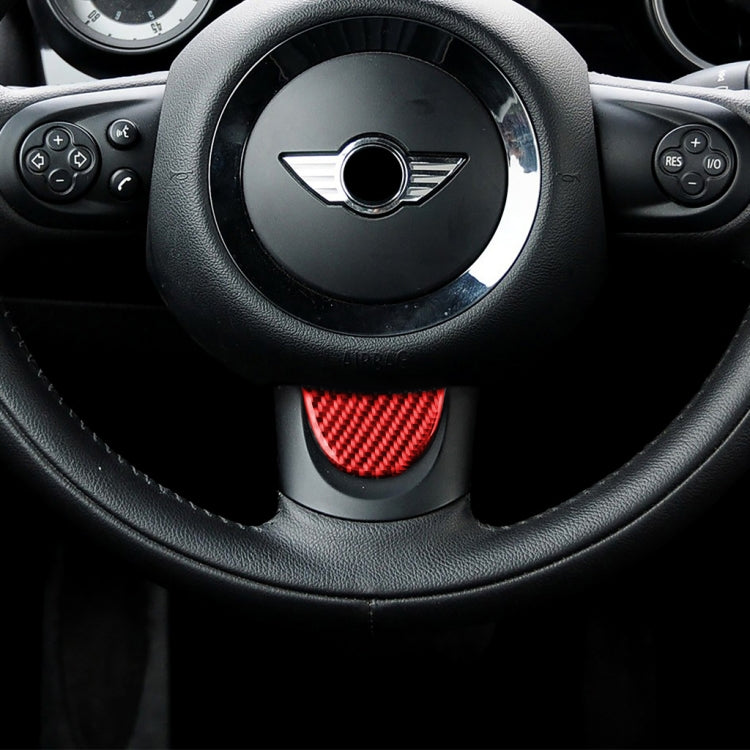 Carbon Fibre Steering Wheel Trim Sticker for BMW Mini - Universal Fit for Left and Right Drive