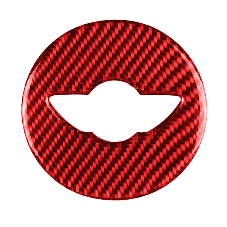 Carbon Fibre Steering Wheel Badge Decor for BMW Mini Models R55 R56 Countryman R60 Paceman R61 (2007-2013) - Universal Fit