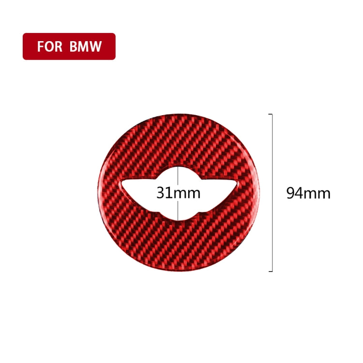 Carbon Fibre Steering Wheel Badge Decor for BMW Mini Models R55 R56 Countryman R60 Paceman R61 (2007-2013) - Universal Fit
