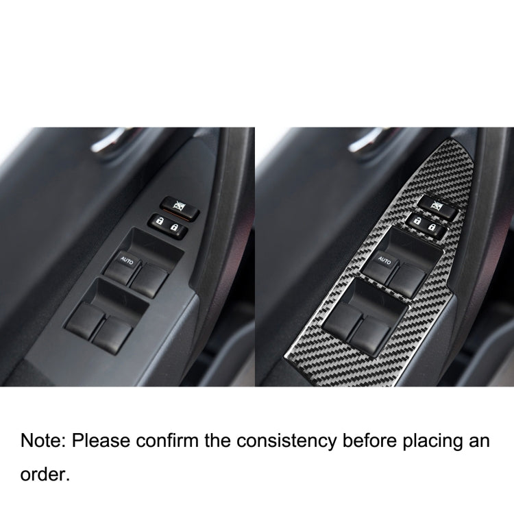 Carbon Fibre Window Lift Trim Sticker for Toyota Corolla / Levin 2014-2018, Left-Hand Drive