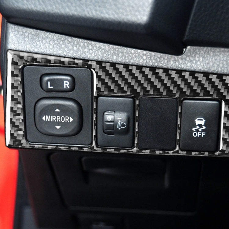 Carbon Fibre Headlight Switch Trim Sticker for Toyota Corolla / Levin 2014-2018, Left Hand Drive