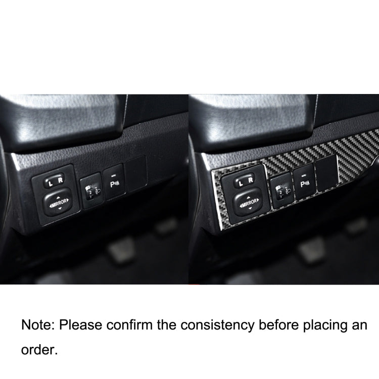 Carbon Fibre Headlight Switch Trim Sticker for Toyota Corolla / Levin 2014-2018, Left Hand Drive