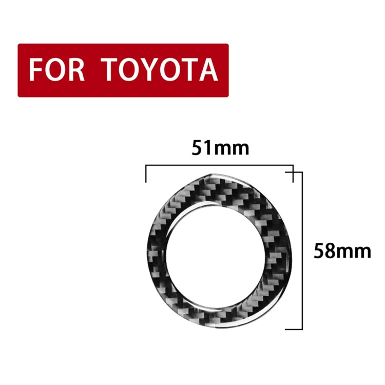 Carbon Fibre Ignition Key Ring Decorative Sticker for Toyota Corolla / Levin 2014-2018, Universal Fit for Left and Right Drive