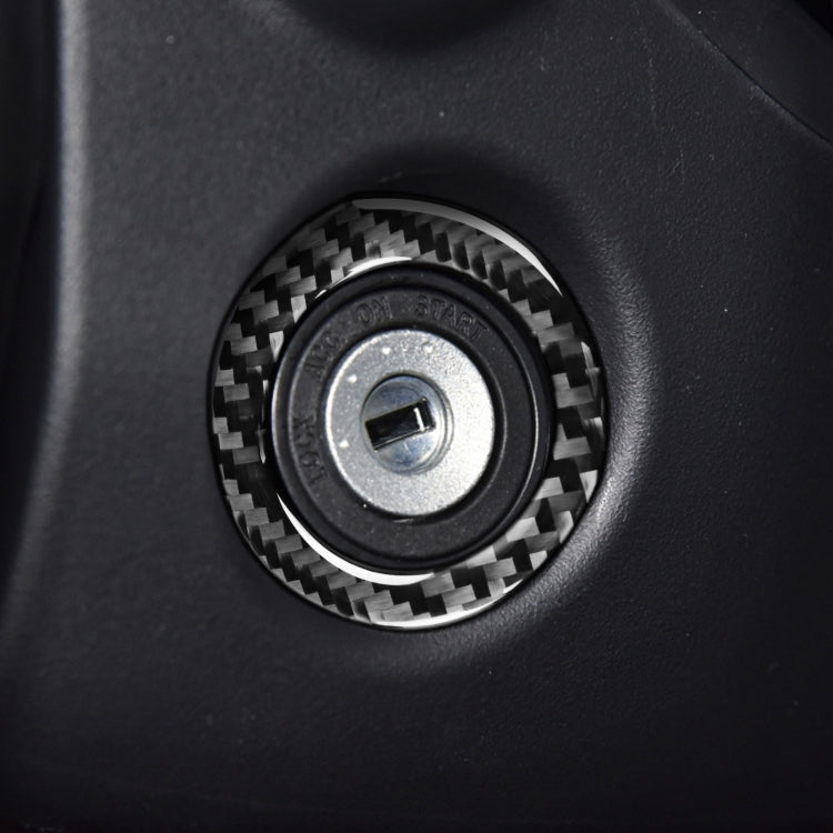 Carbon Fibre Ignition Key Ring Decorative Sticker for Toyota Corolla / Levin 2014-2018, Universal Fit for Left and Right Drive