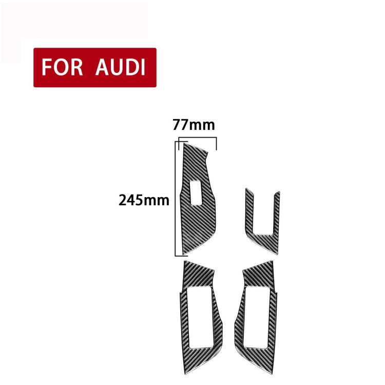 Audi A6L/A7 2019+ Carbon Fibre Window Lift Decorative Trim for Right-Hand Drive