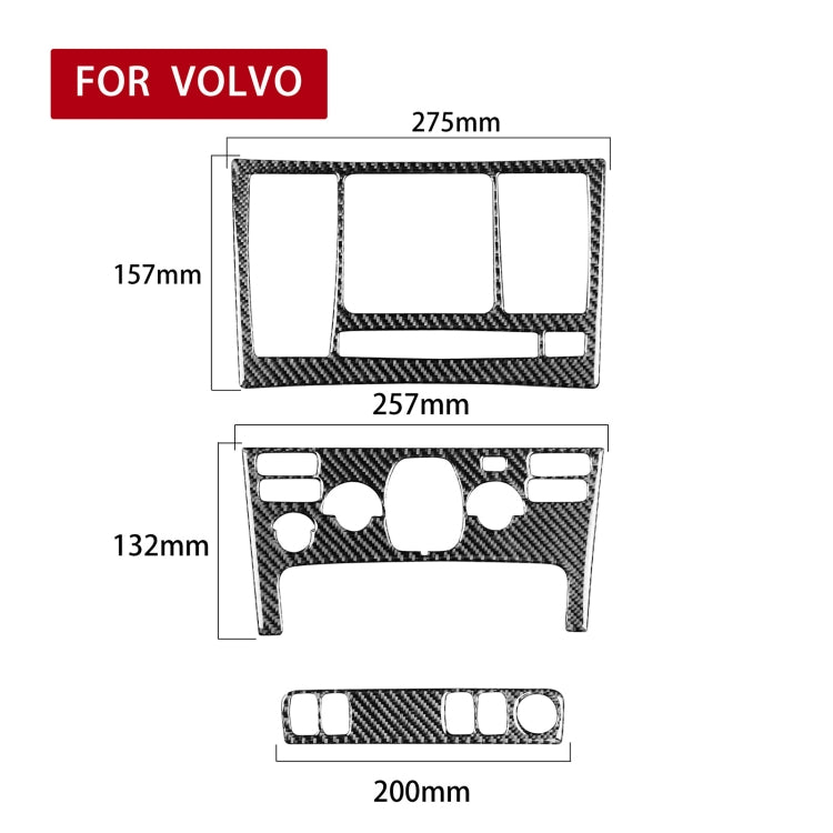 Volvo XC90 Carbon Fibre Control Panel Decorative Sticker Set (2003-2014) - Universal Fit for Left and Right Drive