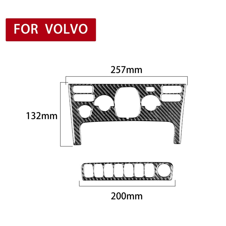 Volvo XC90 Carbon Fibre Air Conditioning Panel Decorative Sticker (2003-2014) - Universal Fit for Left and Right Drive