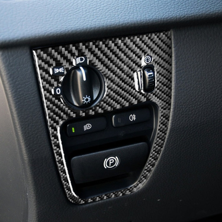 Carbon Fibre Decorative Headlight Control Stickers for Volvo XC90 (2003-2014) - Universal Fit for Left and Right Drive