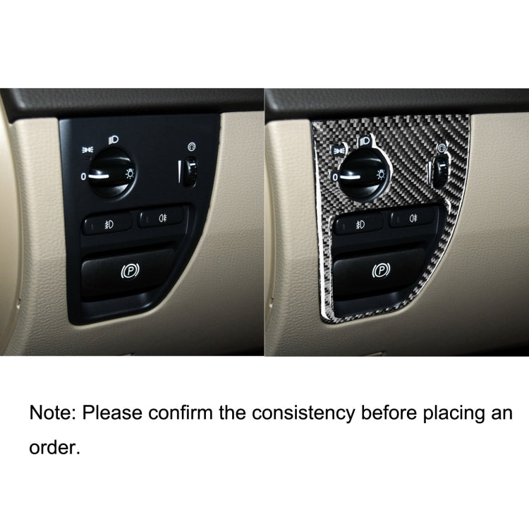 Carbon Fibre Decorative Headlight Control Stickers for Volvo XC90 (2003-2014) - Universal Fit for Left and Right Drive