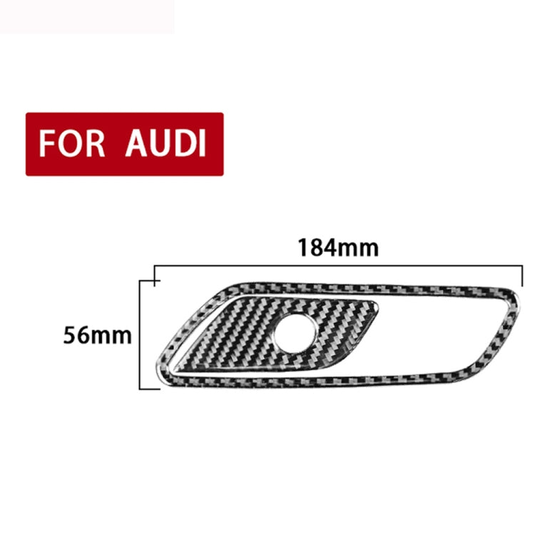 Carbon Fibre Decorative Switch Cover for Audi A6L/A7 (2019-) - Front Passenger Seat Storage Box Accent
