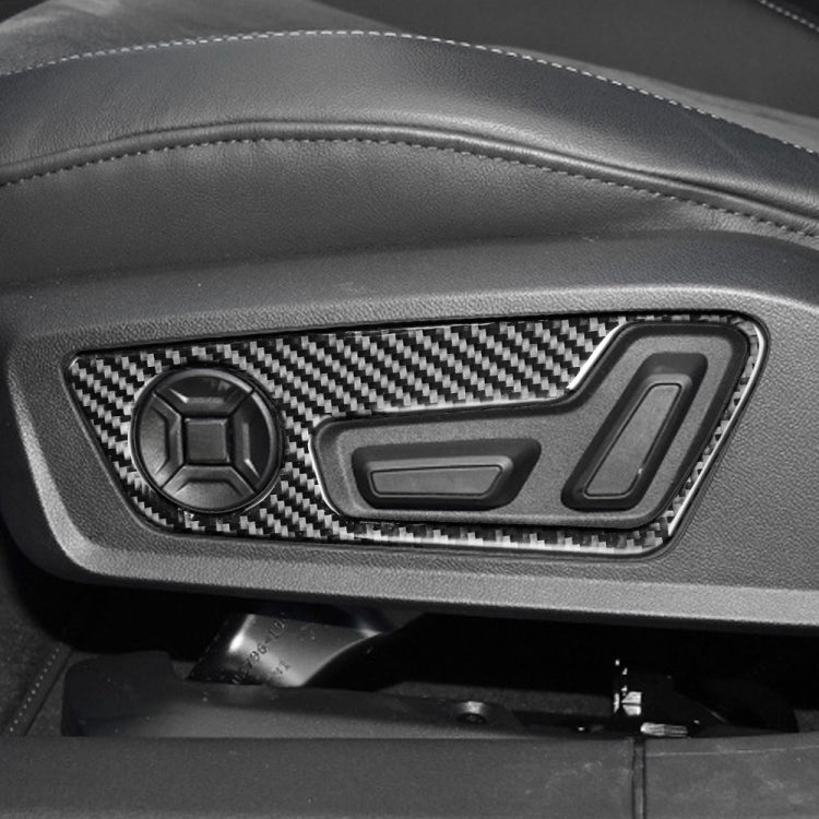 Stylish Carbon Fibre Seat Adjustment Panel Stickers for Audi A6L/A7 (2019+) - Left & Right Drive Universal Fit