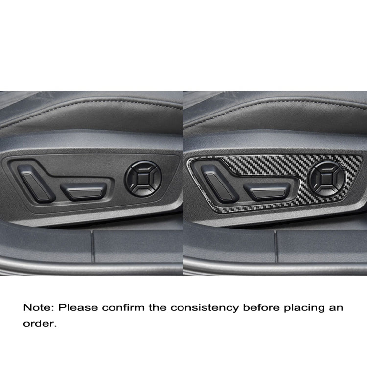 Stylish Carbon Fibre Seat Adjustment Panel Stickers for Audi A6L/A7 (2019+) - Left & Right Drive Universal Fit