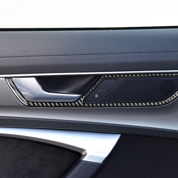 Audi A6L/A7 2019+ Carbon Fibre Inner Door Handle Trim Stickers - Universal Fit for Left and Right Drive