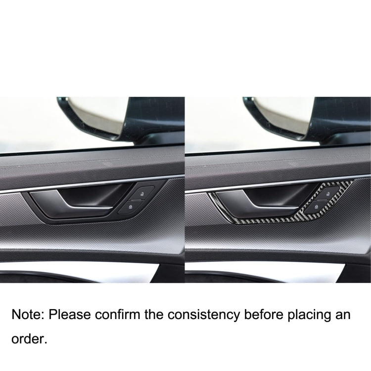 Audi A6L/A7 2019+ Carbon Fibre Inner Door Handle Trim Stickers - Universal Fit for Left and Right Drive