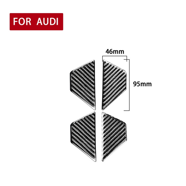 Stylish Carbon Fibre Inner Door Bowl Trim for Audi A6L / A7 (2019+) - Universal Fit for Left and Right Drive