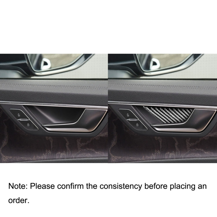 Stylish Carbon Fibre Inner Door Bowl Trim for Audi A6L / A7 (2019+) - Universal Fit for Left and Right Drive