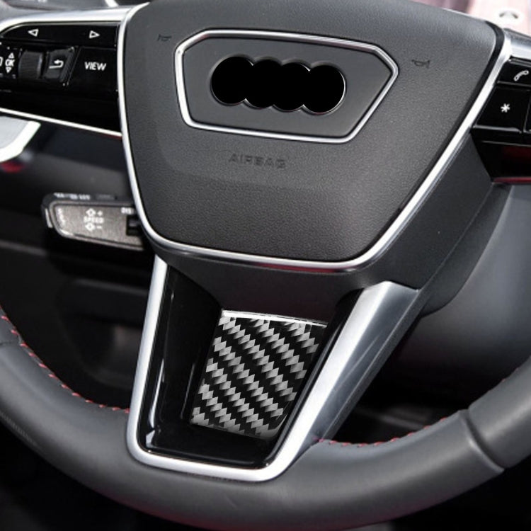 Audi A6L/A7 2019+ Carbon Fibre Steering Wheel Lower Trim Sticker – Left & Right Drive Universal Accessory