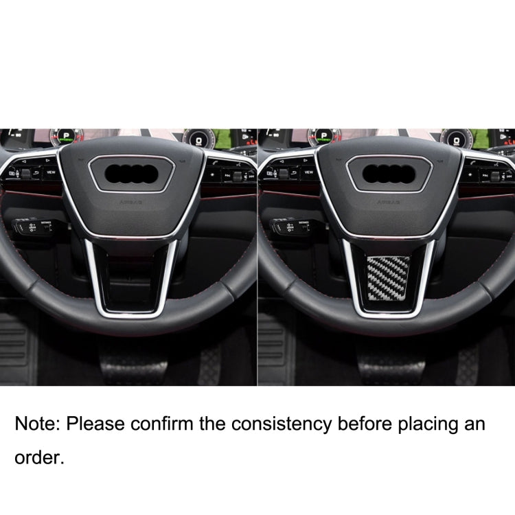 Audi A6L/A7 2019+ Carbon Fibre Steering Wheel Lower Trim Sticker – Left & Right Drive Universal Accessory